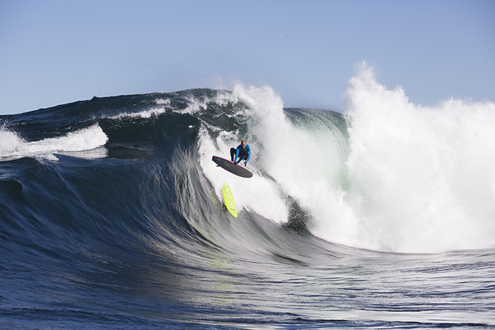 Mark Mathews surfing in Tasmania, by Andrew Chisholm