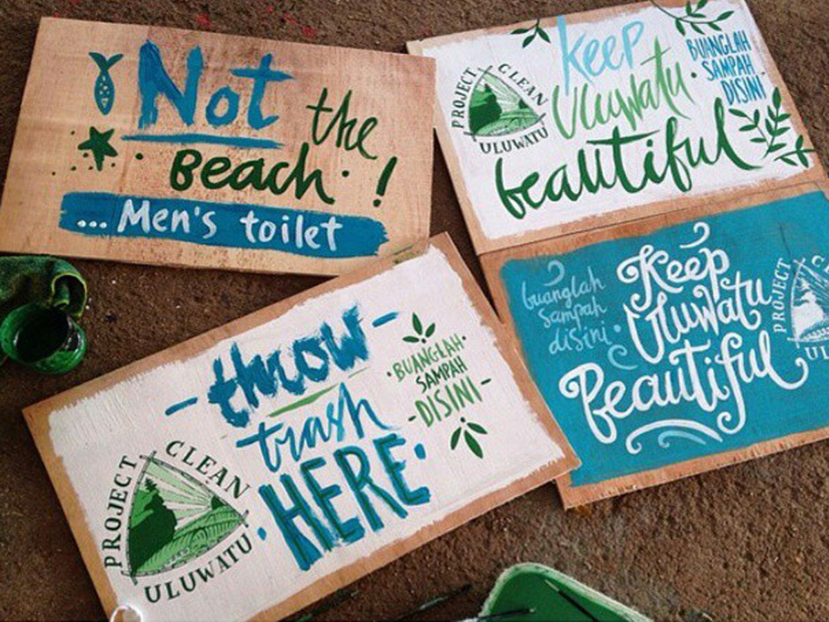 Project Clean Uluwatu Signage