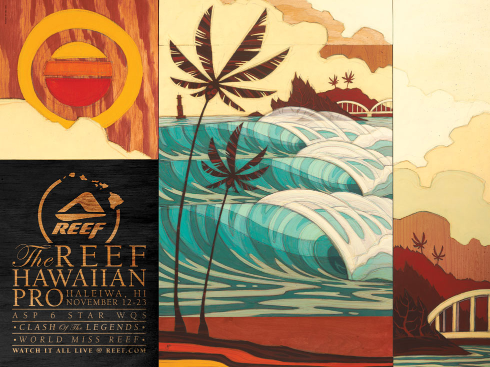 The REEF Hawaiian Pro Poster by Erik Abel