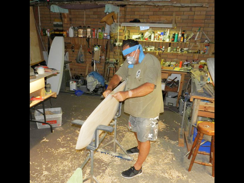 Grant Newby in the workshop