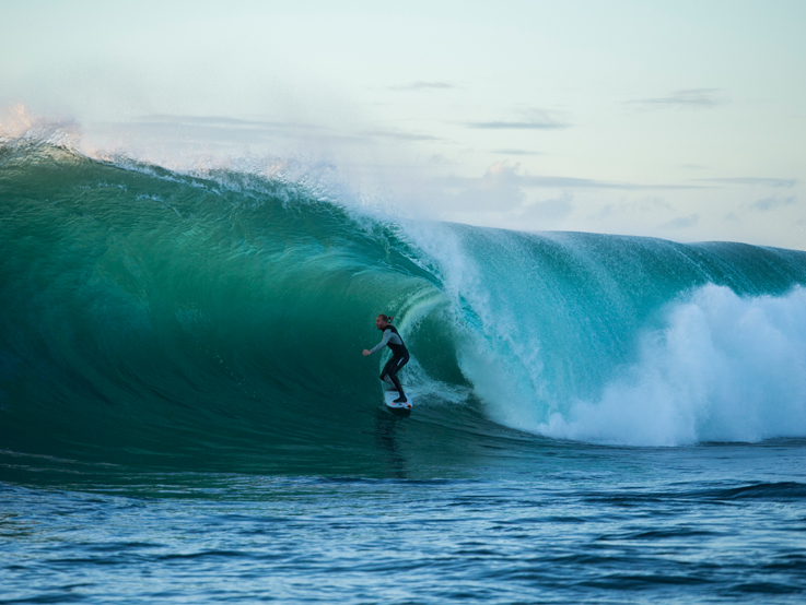 Mark Mathews surfing Botany Bay by Rodd Owen